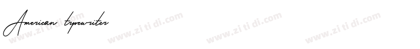 American trpewriter字体转换